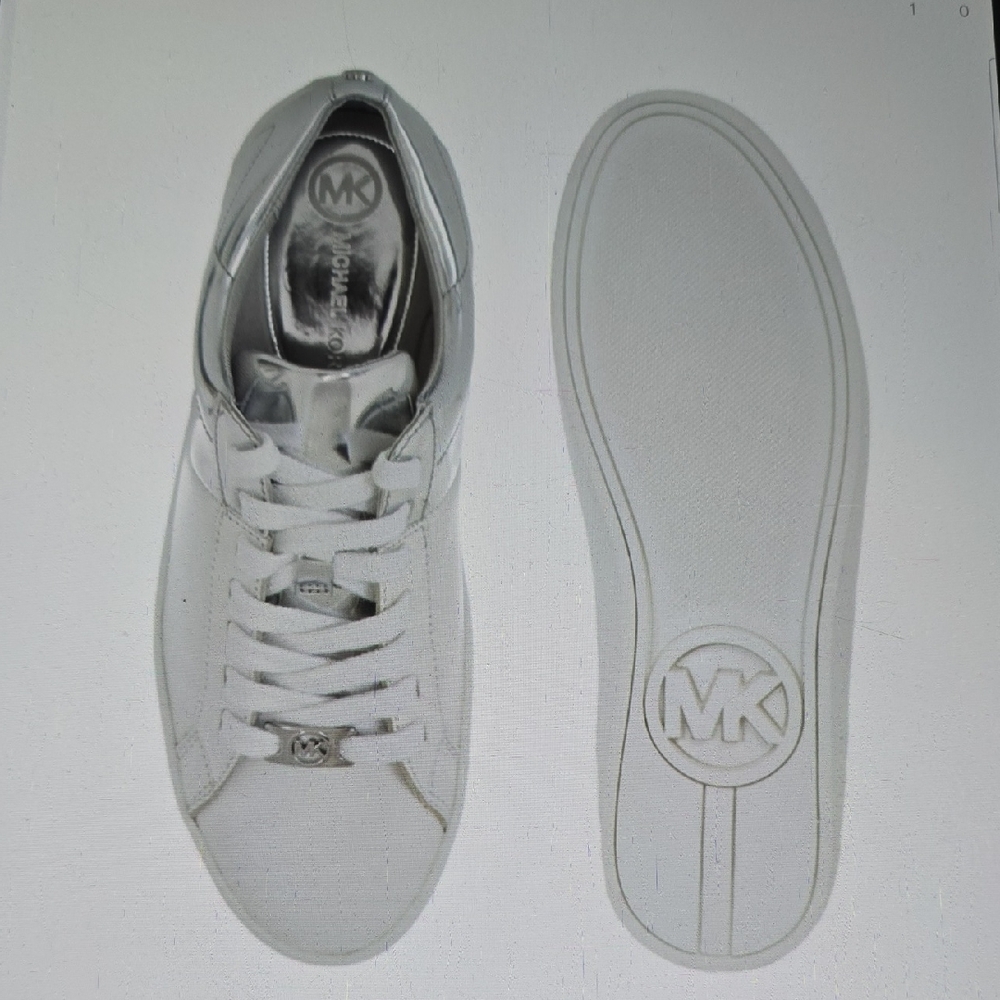 Michael Kors Men's White Leather Sneakers